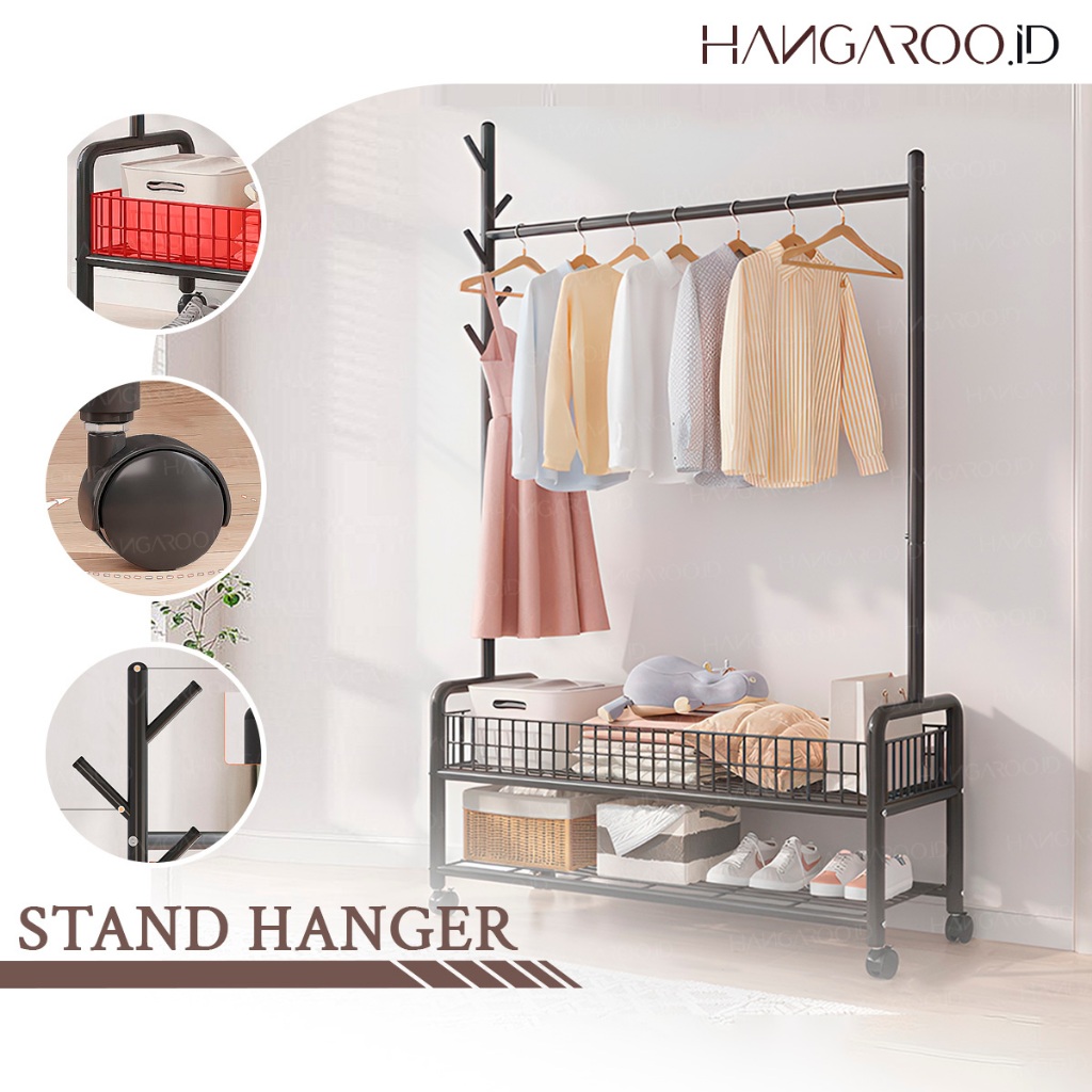 Jual Hangaroo Rak Gantungan Stand Hanger Besi Rak Penyimpanan ...