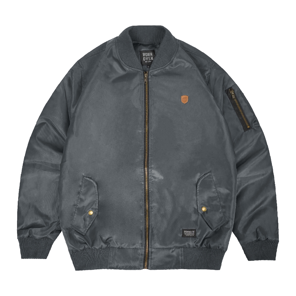 Jual Rown Division Official Bomber Jacket - Rowndvsn Jaket Ursula Grey ...