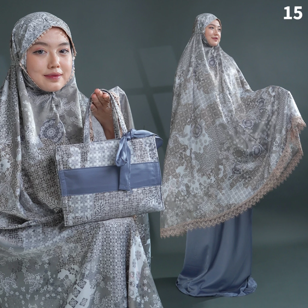 Mukena Jumbo Premium Silk Renda Mewah Sitara | AutoStock
