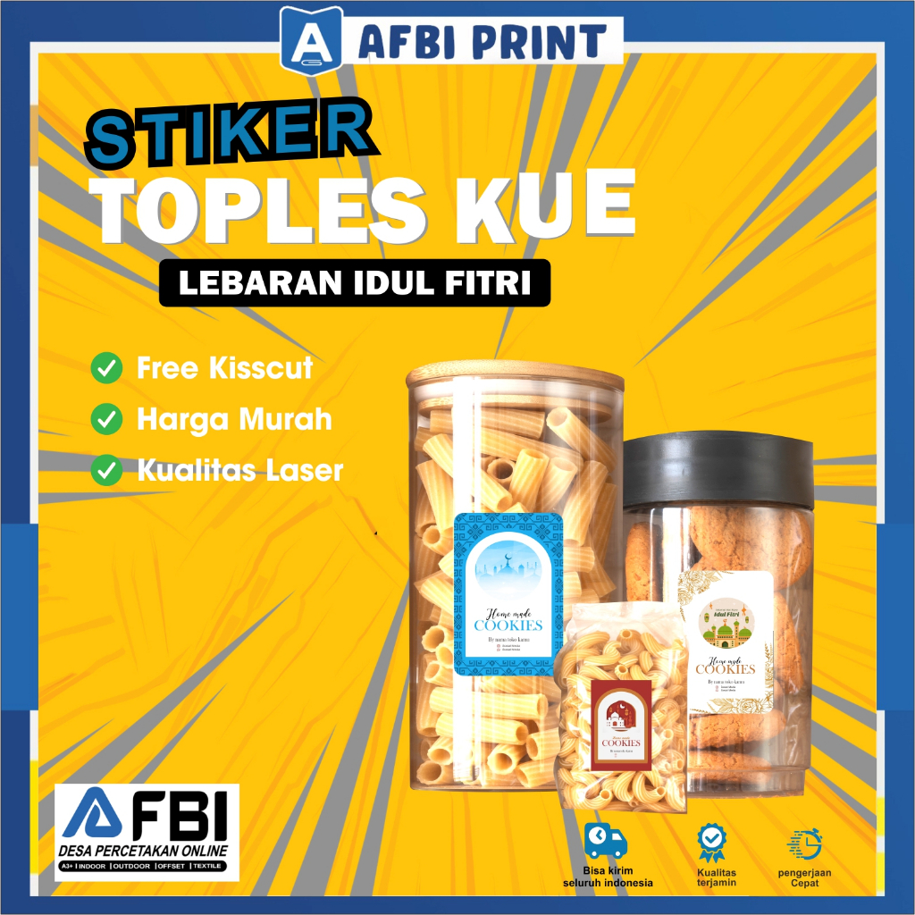 Jual Stiker Segel Toples Kue Model Kotak Merah Putih Biru - Sticker Kue ...