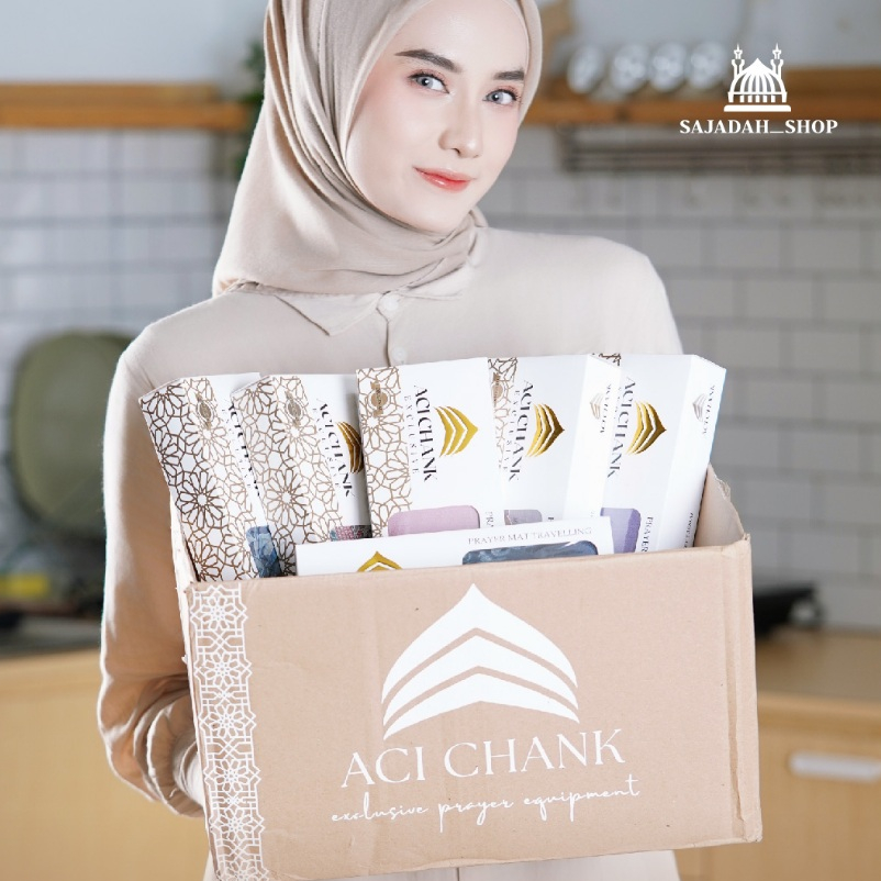 GROSIR ISI 20PCS Sajadah Travel Motif ANTI SLIP Dengan Pouch Seleting Samping
