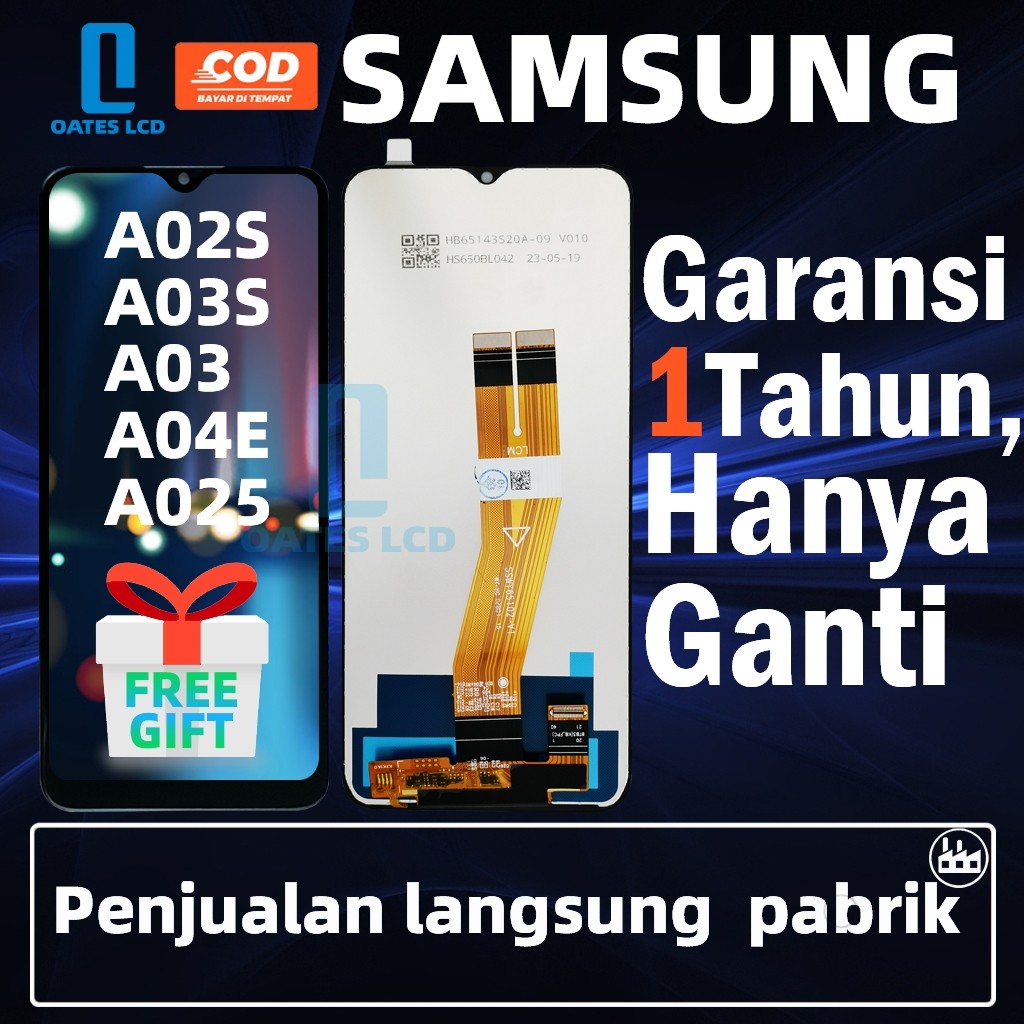 LCD SAMSUNG A02S/A03/A03S/A04E/A037/A025 UNIVERSAL FULLSET Touchscreen Og Crown GALAXY HP