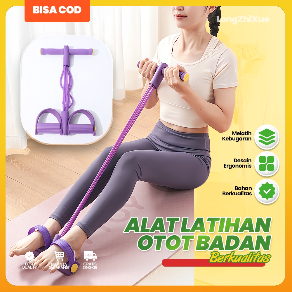 Alat Tali Fitness Latihan Otot Kaki Tangan Tummy Trimmer Olahraga Yoga Pengecil Perut Pembakar Lemak Sit Up Gym
