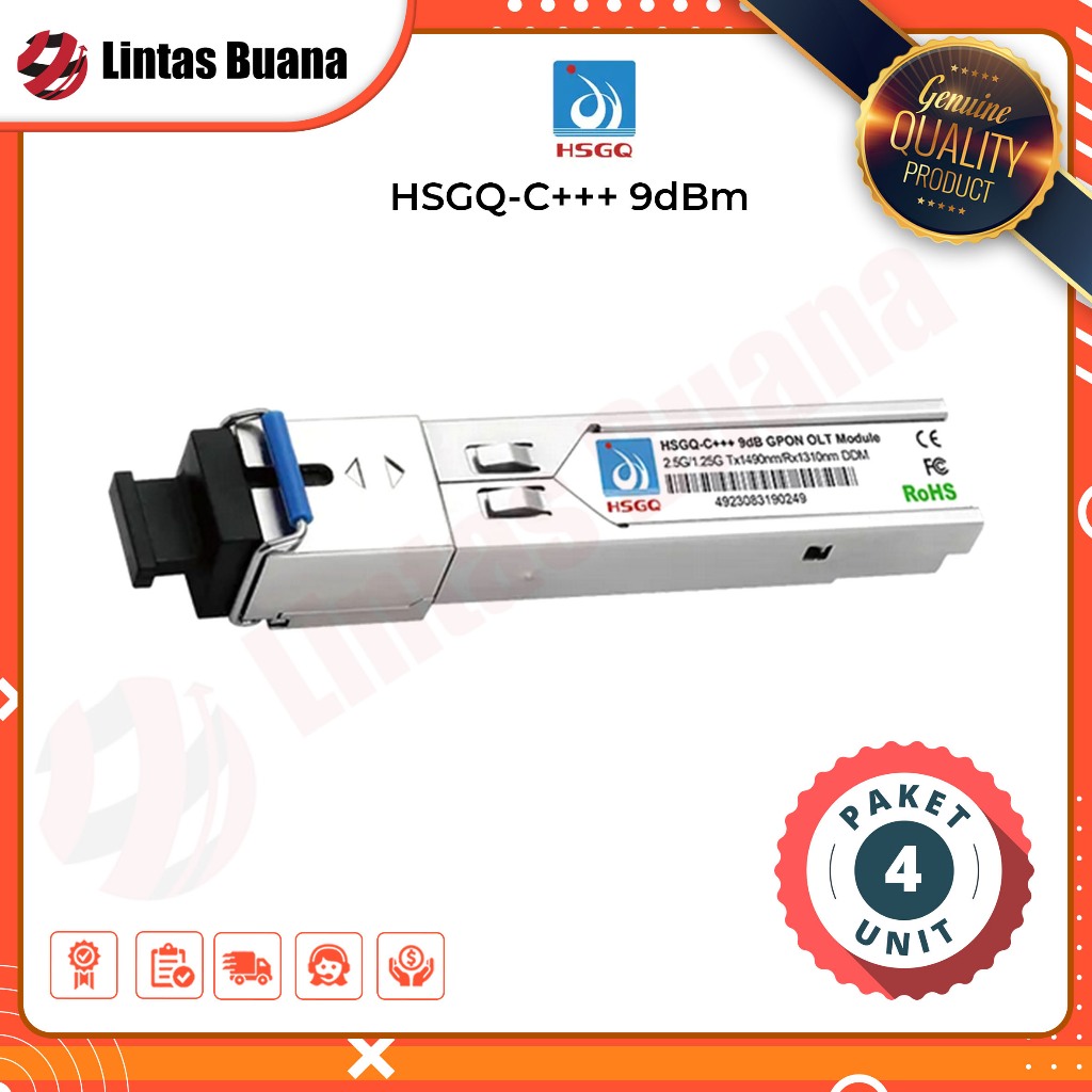 Jual Paket 4 Pcs - HSGQ GPON SFP MODULE C++++ 9db ( HSGQ-C+++ 9dbm Gpon ...