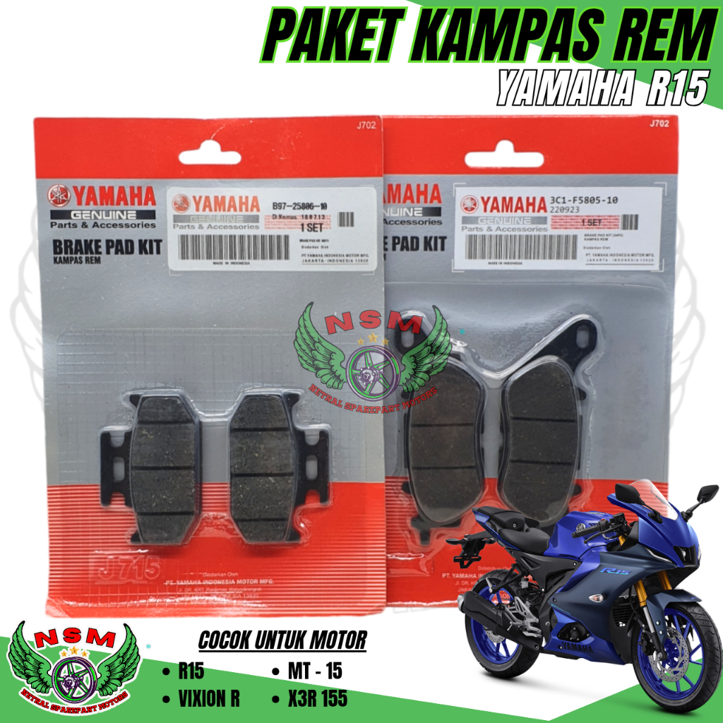 Jual B97/3C1 PAKET 2JENIS KAMPAS CAKRAM DEPAN R15 + DISPAD CAKRAM ...