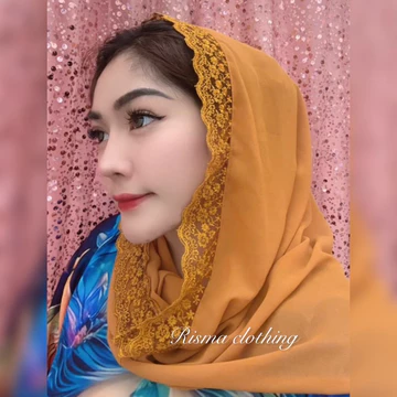 Hijab Seperti Bu Pejabat Renda Simpel Jilbab Instan Ceruty Bu Yenny Wahid Premium