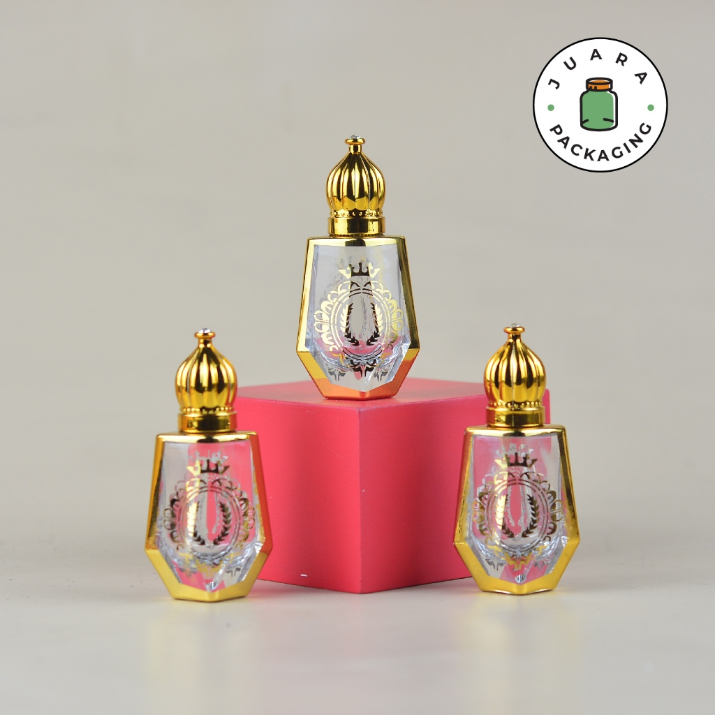 Jual Botol Kaca Roll On 10ml Warna Gold Elegan dengan Roller Bola ...