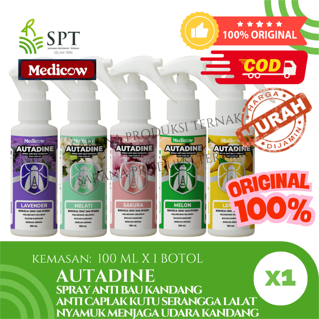 Jual Medicow Autadine Spray 100 ml x 1 Botol Anti Bau Kandang ...