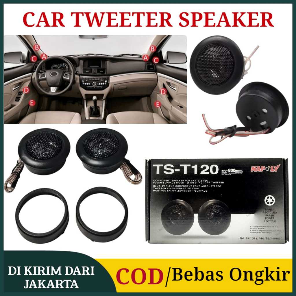 Jual Speaker Tweeter TS-T120 Tweeter Mobil Universal Speaker Mobil 1 ...