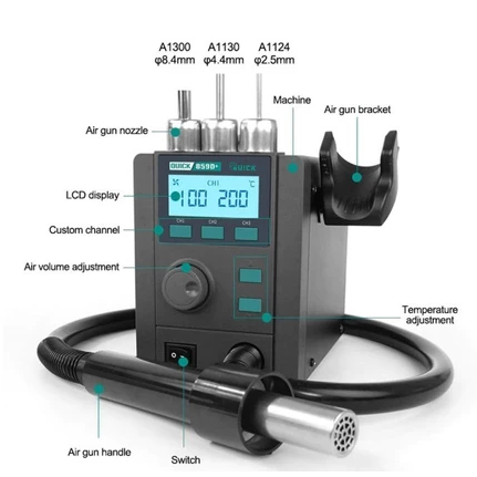 Jual BLOWER QUICK 859D + PLUS REWORK STATION ALAT SERVICE | Shopee ...