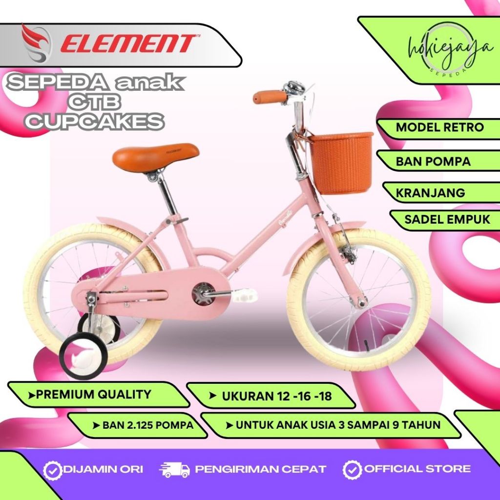 Jual Element Sepeda Anak Perempuan size 12 inch 16 inch 18 inch type ...