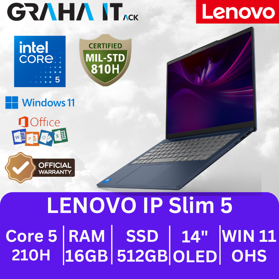 Jual LAPTOP LENOVO IP SLIM 5 - CORE 5-210H 14