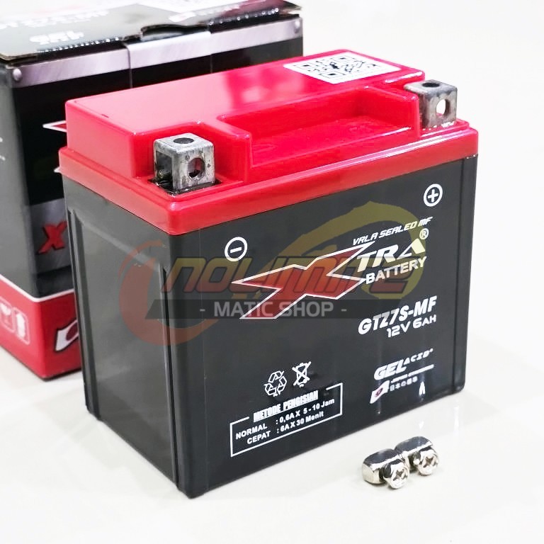 Aki Accu Motor Xtra Battery GTZ7S-MF Gel 12V 6Ah NMAX Aerox 155 Lexi ADV PCX Vario 125 150 KLX Sonic Megapro Satria FU Beat Scoopy ESP