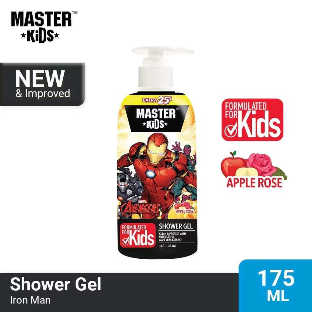 Jual Master Kids Shower Gel Botol 175ml |Sabun Mandi Anak Superhero ...