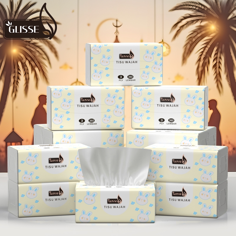 Jual 【HOT】GLISSE Tisu Wajah Halus dan Lembut Facial Tissues 3-Ply 360 ...