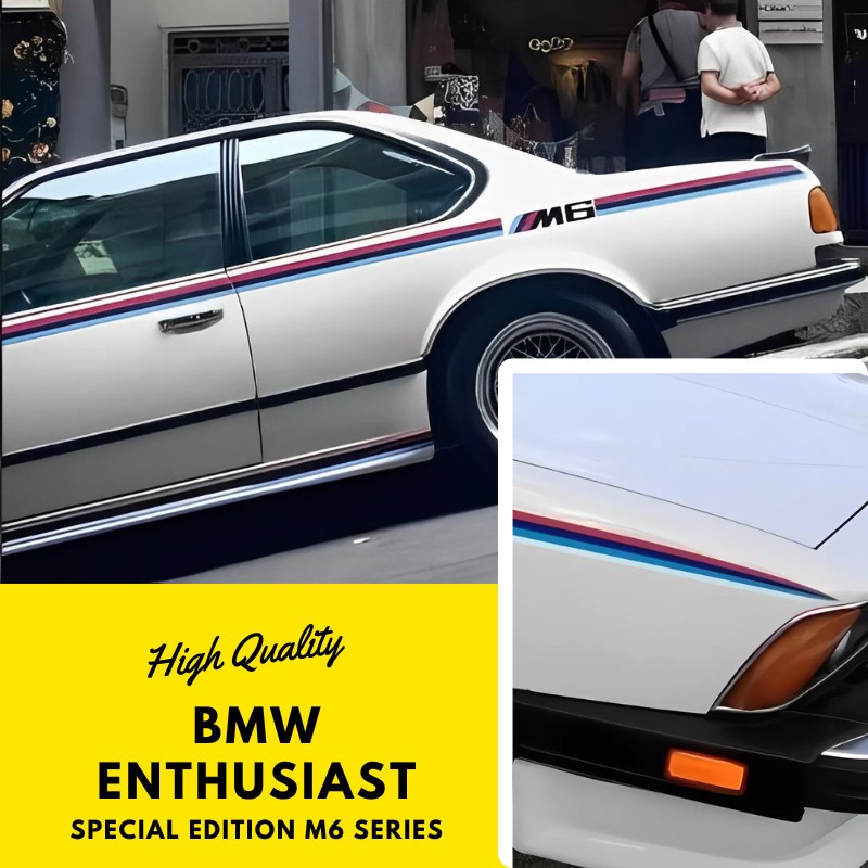 Jual Sticker Decals Mobil BMW 6 Series E24 Motorsports style 3 color ...