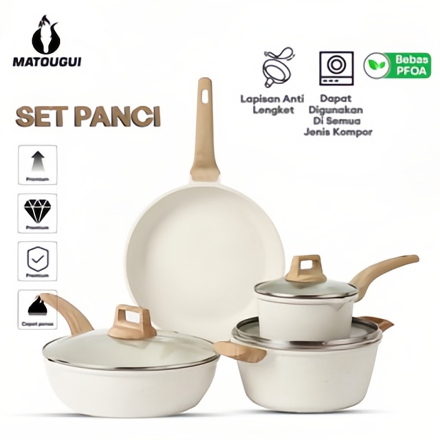 Jual MATOUGUI Peralatan masak aluminium die-cast, set panci dapur ...