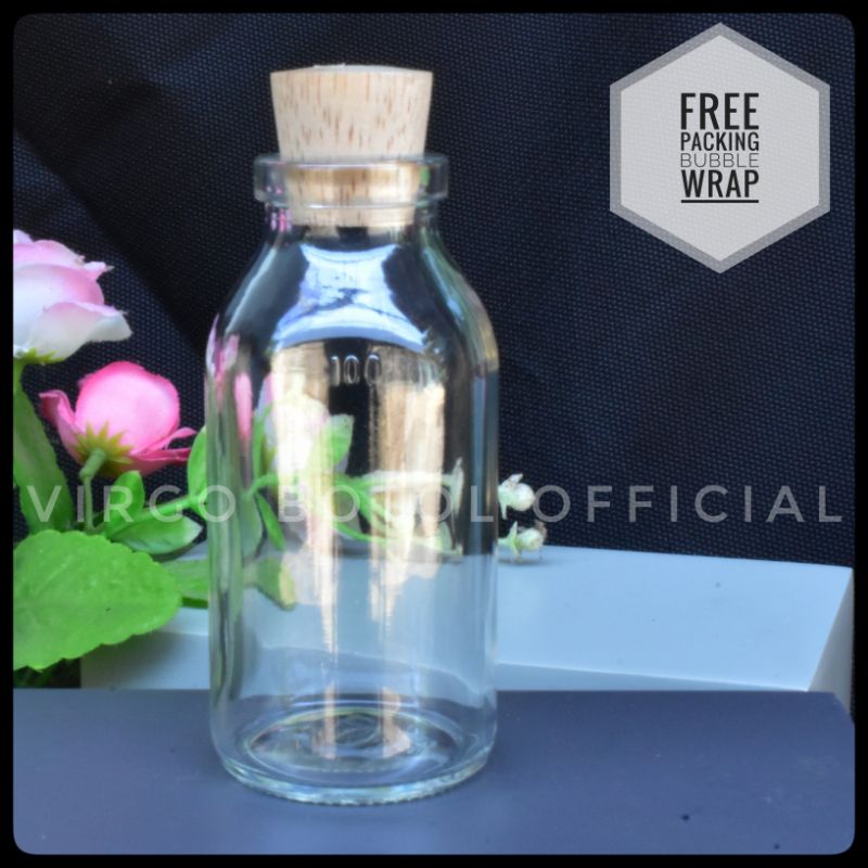 Jual Botol Kaca 100ml Tutup Kayu - Botol Kaca Bumbu Rempah / Hampers ...