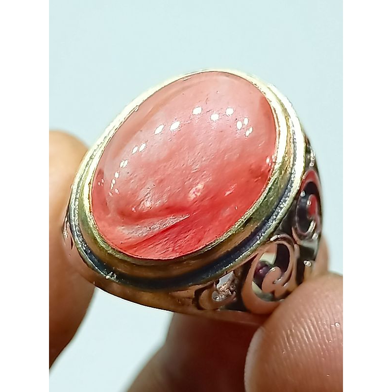 Jual Cincin Batu Kinyang Serat Rambut Merah , Dimensi Kantoran | Shopee ...