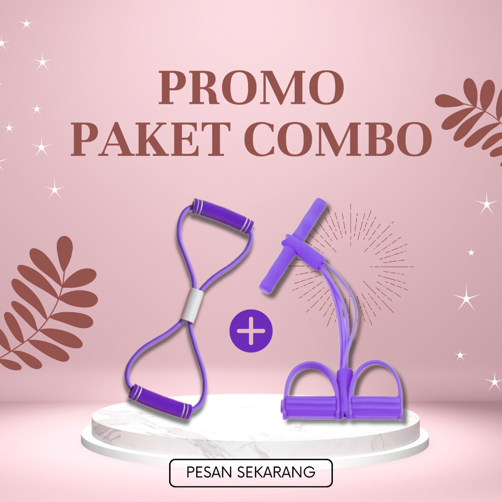 ANEKA PERKASA  Bundling Produk Alat Olahraga Tummy Timmer 4 Tali dan Tali Streaching Yoga