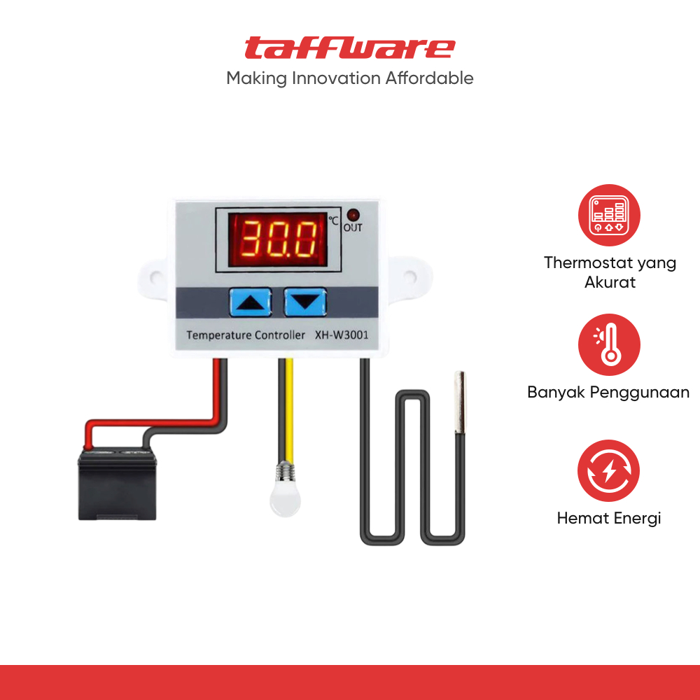 Jual Taffware Digital Temperature Control Thermostat Microcomputer - XH ...