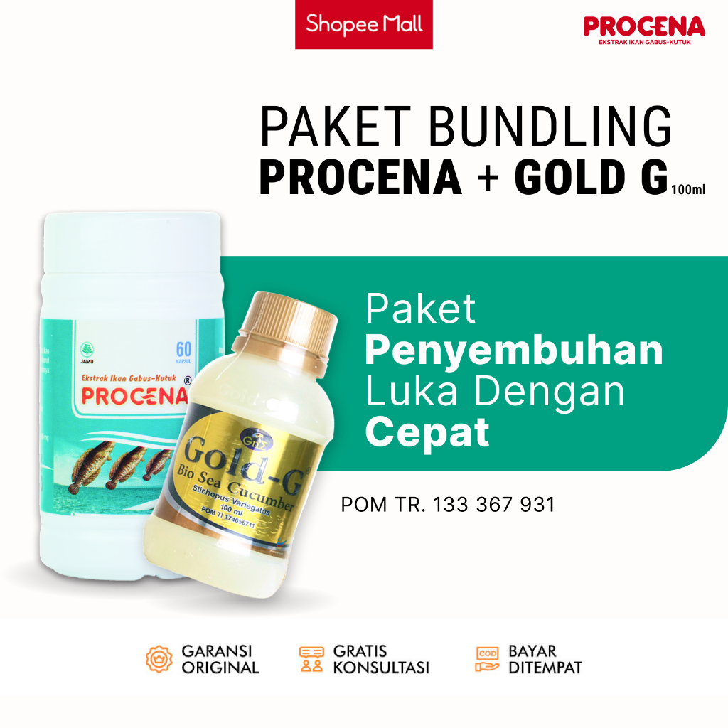 Jual Paket Procena + Gold G 100ml Menyembuhkan Luka Pasca Operasi Luka ...