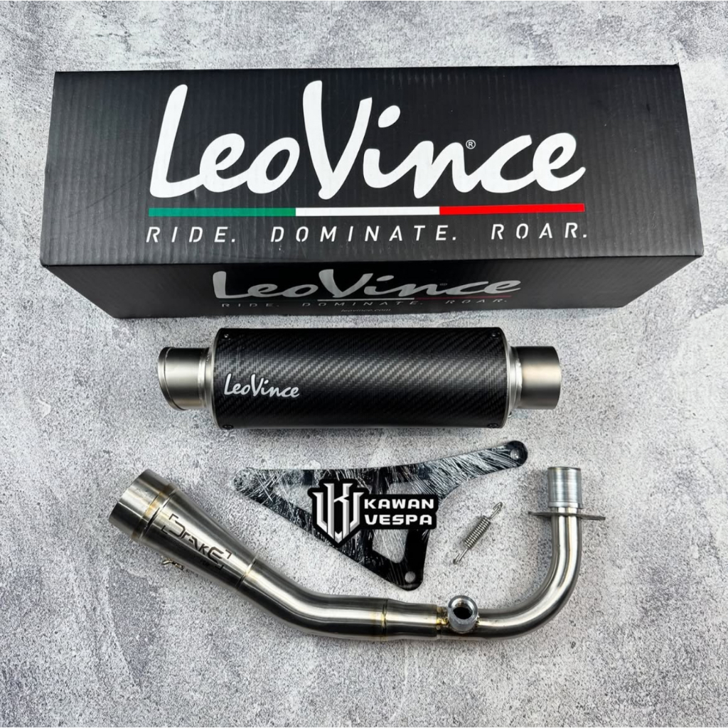Knalpot Leovince GP Corsa Carbon Vespa Sprint Primavera S LXV LX