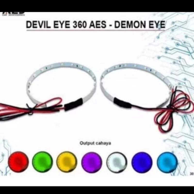 Jual Lampu LED DEVIL EYE DEMON EYES DE 360 projector hid biled bi led ...
