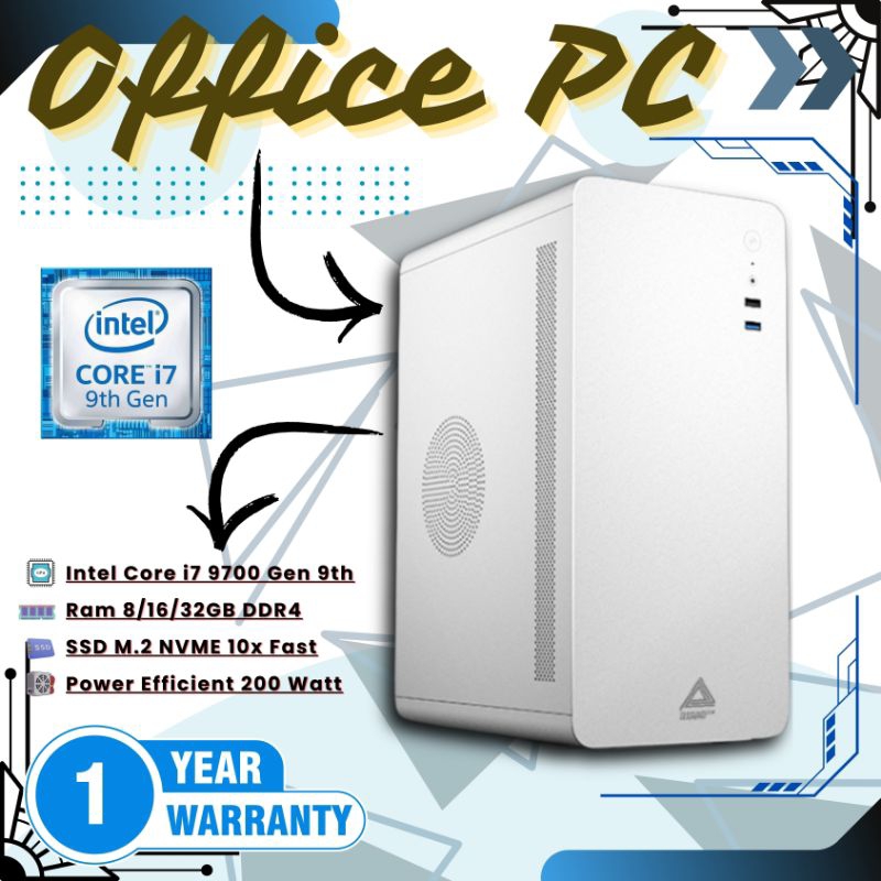 Jual PC PREMIUM FOR OFFICE UNBK ADMIN Intel Core i7 i5 i3 gen 9th With ...
