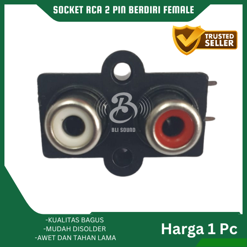 Jual SOCKET RCA 2 PIN BELL MODEL BERDIRI FEMALE HITAM SOKET AUDIO HARGA ...