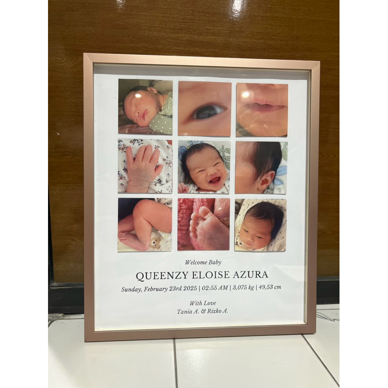 Jual Baby 3D Newborn Frame | Bingkai Biodata Bayi 3D | Shopee Indonesia
