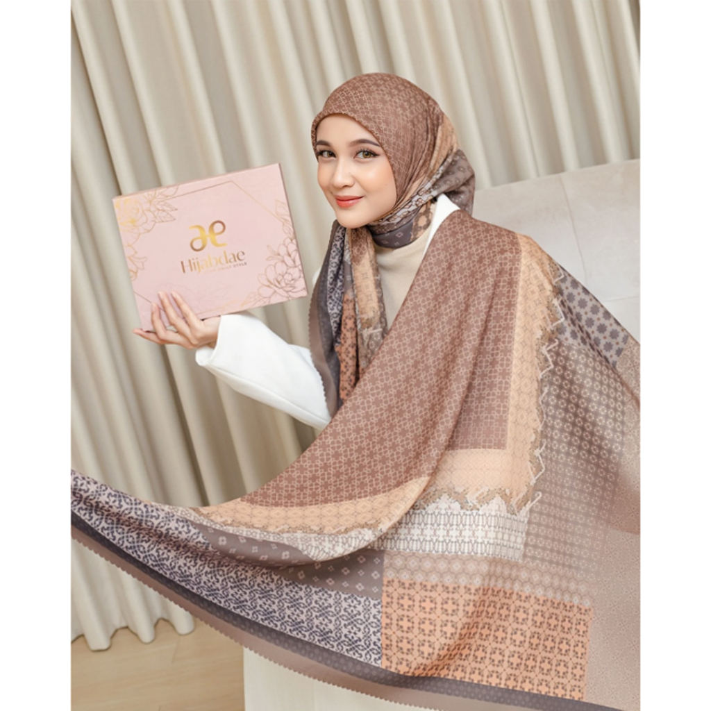 Hijabdae Hijab Motif Voal Premium Eleganza Series (Hijab Segiempat Motif Voal Premium)