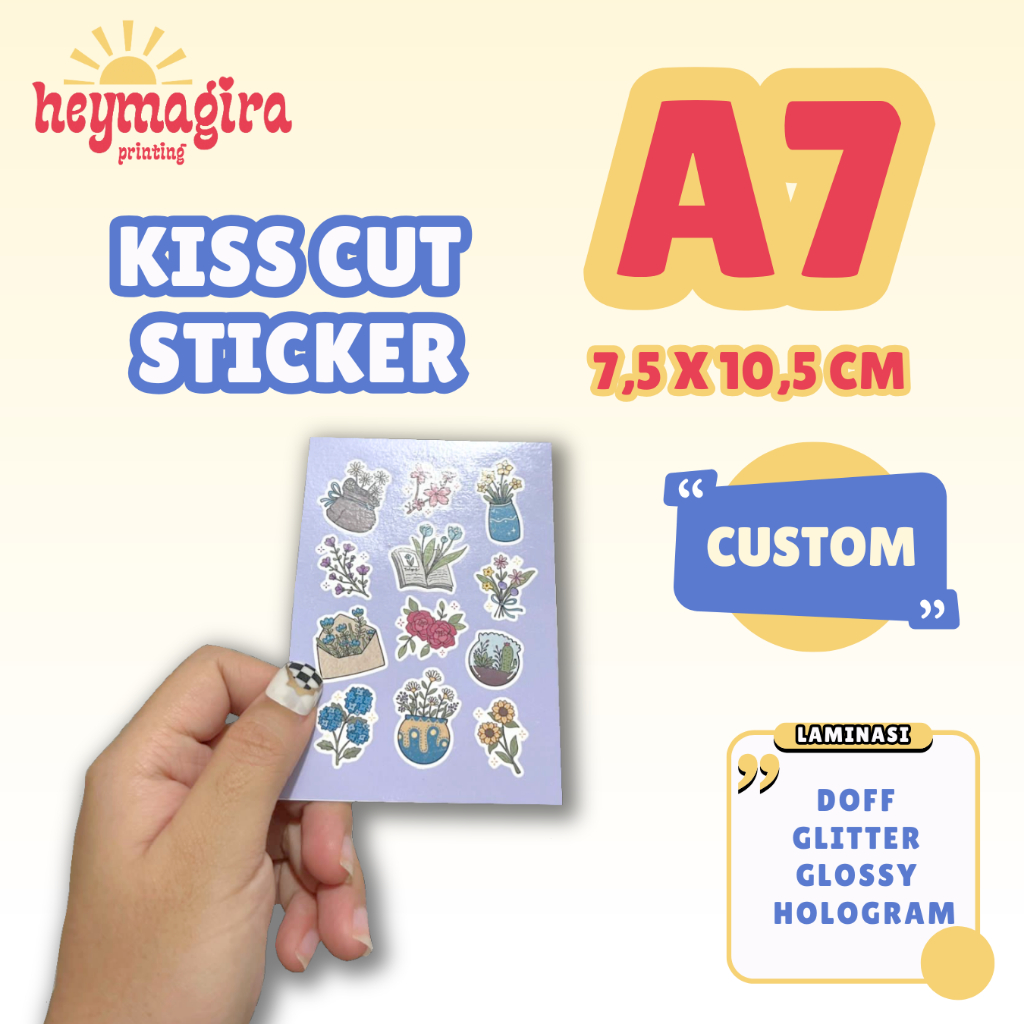Jual Custom Print + Cutting Sticker (A7 / 10x7.5cm) | Cetak Stiker ...