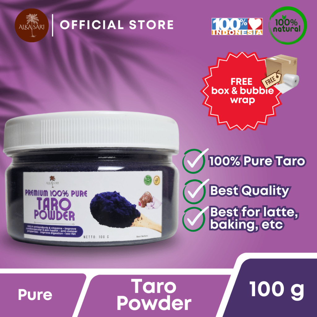 Jual Pure Taro Powder Bubuk Talas Murni Premium Alka Sari | Shopee ...