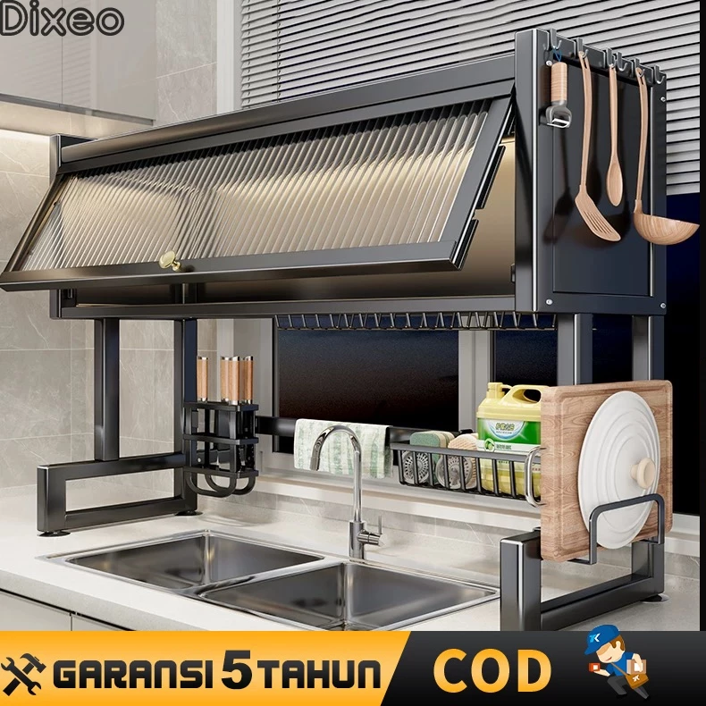 COD Rak Wastafel Cuci Piring Susun Stainless Steel 304 Anti Karat Rak Dapur Serbaguna Mudah Dipasang