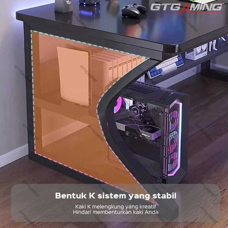 Foto 4 GTGAMING Meja Komputer Meja Gaming Minimalis Modern Meja Laptop Meja Belajar Meja kantor | 011