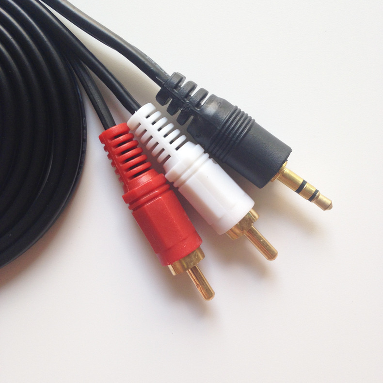 Jual Kabel AUX To RCA 1,5M Kabel Audio 2in1 Jack 3,5mm To 2RCA 3RCA ...