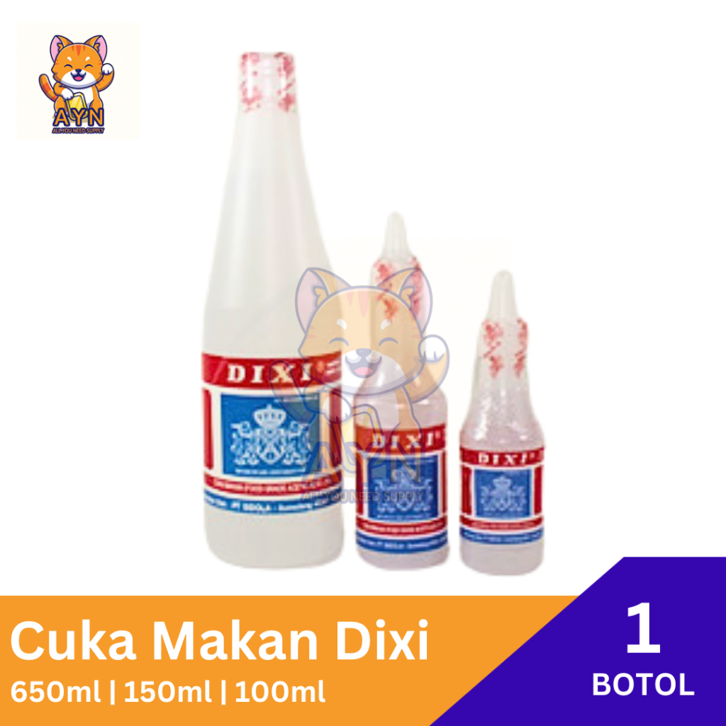 Jual Cuka Makan Dixi 100 ml | 150 ml | 650 ml [ 1 botol ] | Shopee ...