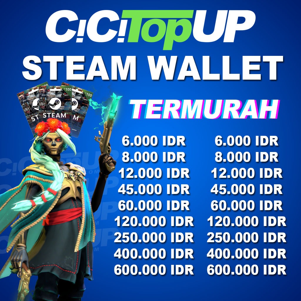 Jual Voucher Steam Wallet Code SWC (IDR) 120k, 250k, 400k, 600k ...