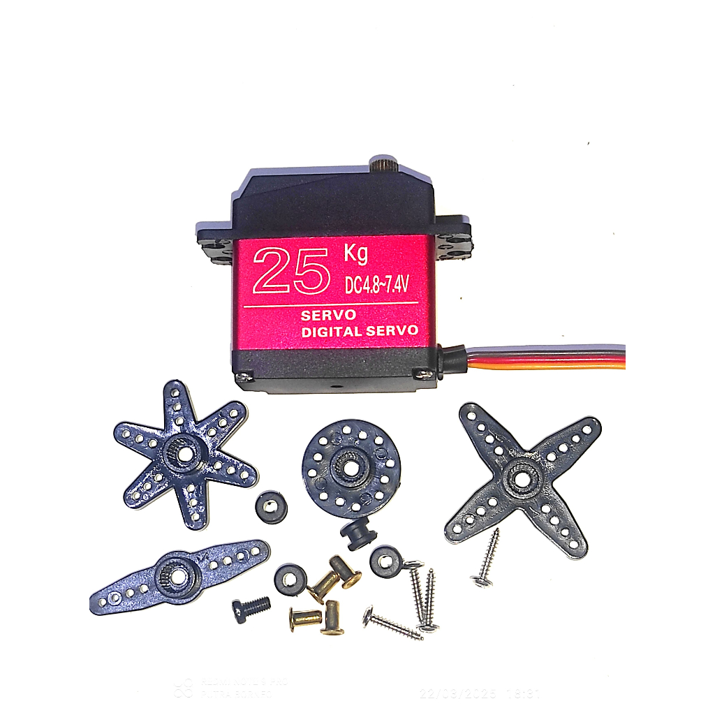 Wishiot TD-8125MG 25KG Digital Servo 360 Degree Waterproof Large Torque Metal Gear for DIY Robot Robotic Arm RC Model PWM 500s-2