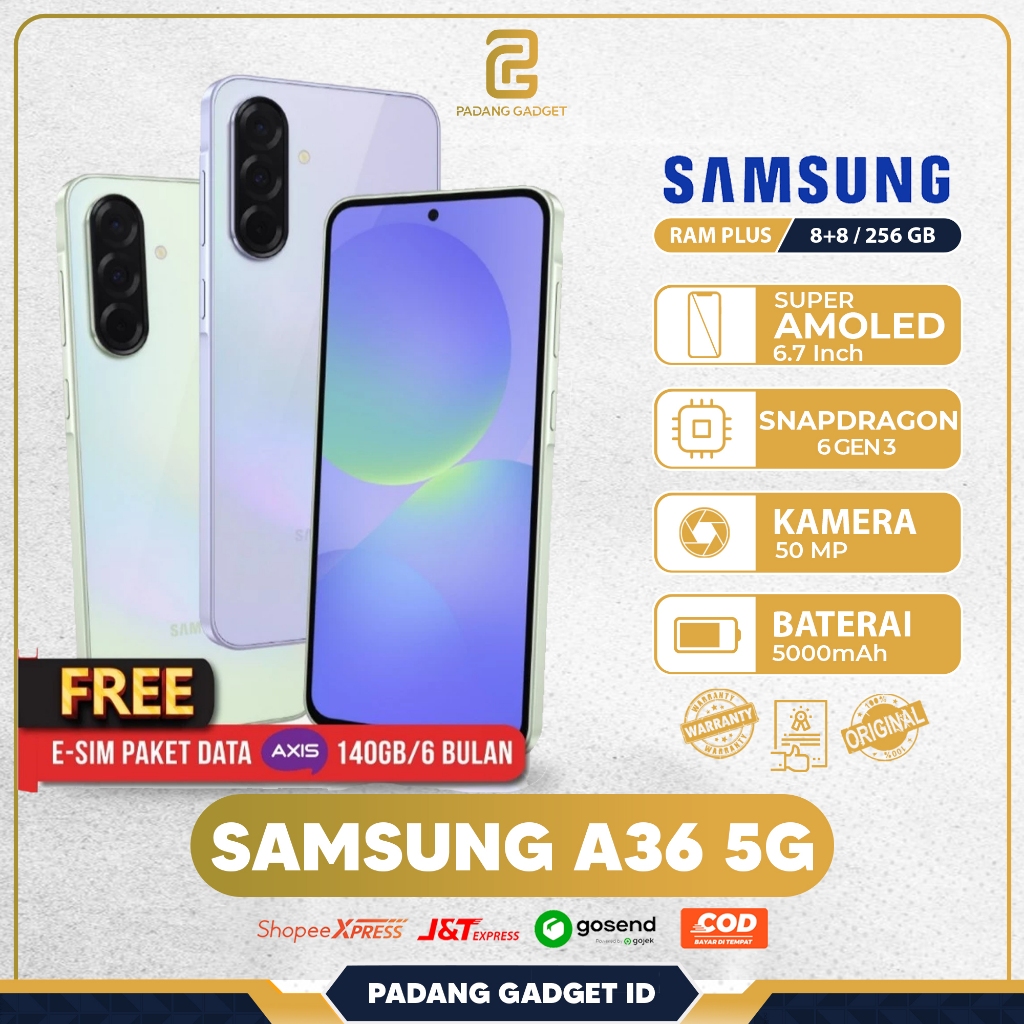 スマートフォン本体 SamsungGalaxy A36 5G Yellow 256GB8GB RAM SamsungGalaxy A36 5G Yellow 256GB8GB RAM