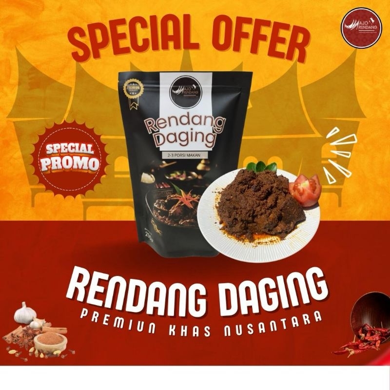 Jual RENDANG 250gr premium Daging Sapi | Shopee Indonesia
