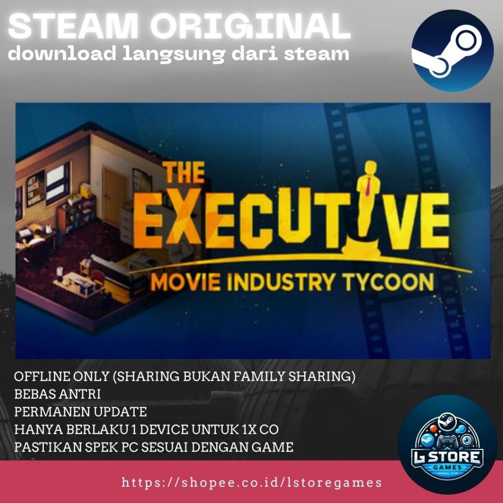 Jual The Executive - Movie Industry Tycoon Game PC + MAC Sharing Original S  T E A M Offline | Shopee Indonesia