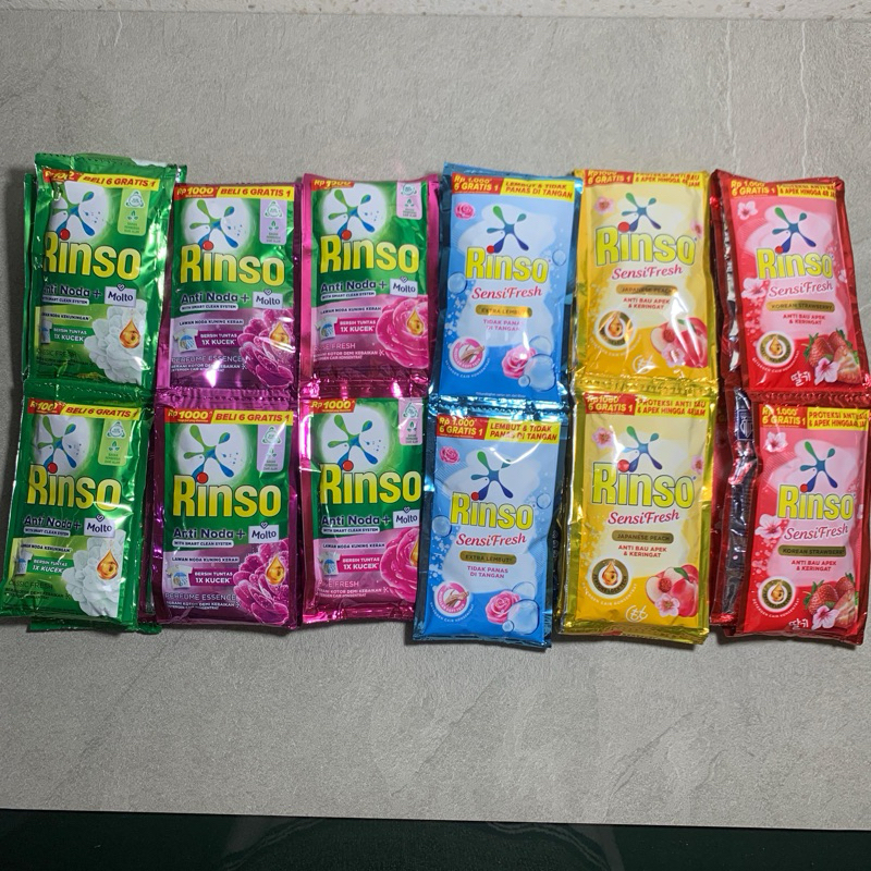 Jual RINSO Molto Anti Noda Sachet 38ml Detergen Cair Deterjen Unilever ...