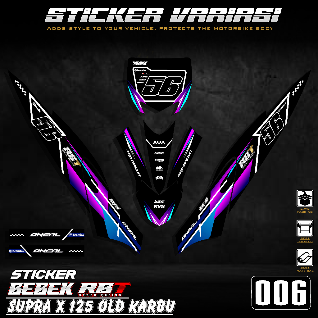 Jual Sticker RBT STRIPING MOTOR SUPRA X 125 LAMA SEMI FULL BODY MOTOR ...