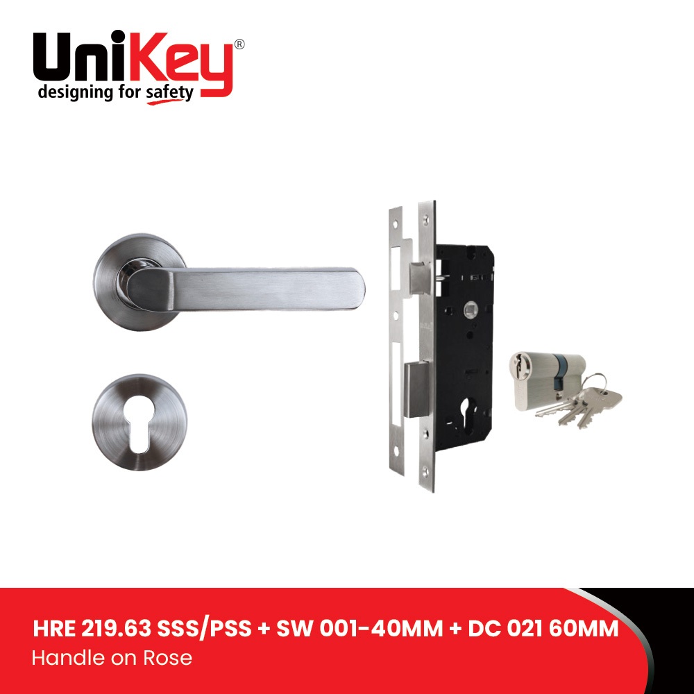 Jual UniKey Handle Set HRE 219.63 SSS/PSS+SW 001-40MM-DC 021-60MM ...