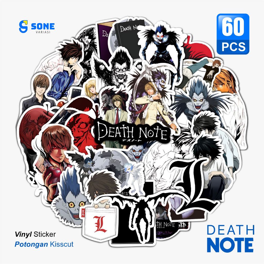 Jual Stiker DEATH NOTE Lucu / Sticker ANIME Dekorasi Laptop Aesthetic ...