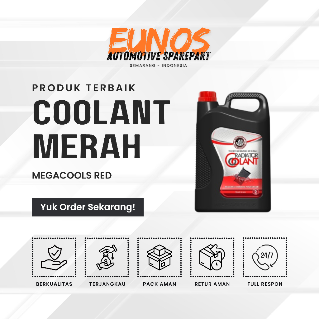 Jual AIR RADIATOR COOLANT MEGACOOLS MERAH 5 L MURAH !! | Shopee Indonesia