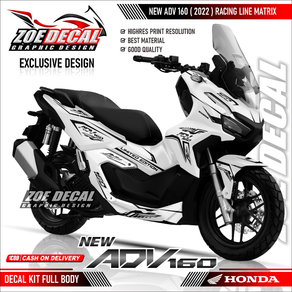 Jual Terbaru Decal Stiker Adv 160 2022 Full Body Stiker Honda Adv 160 ...