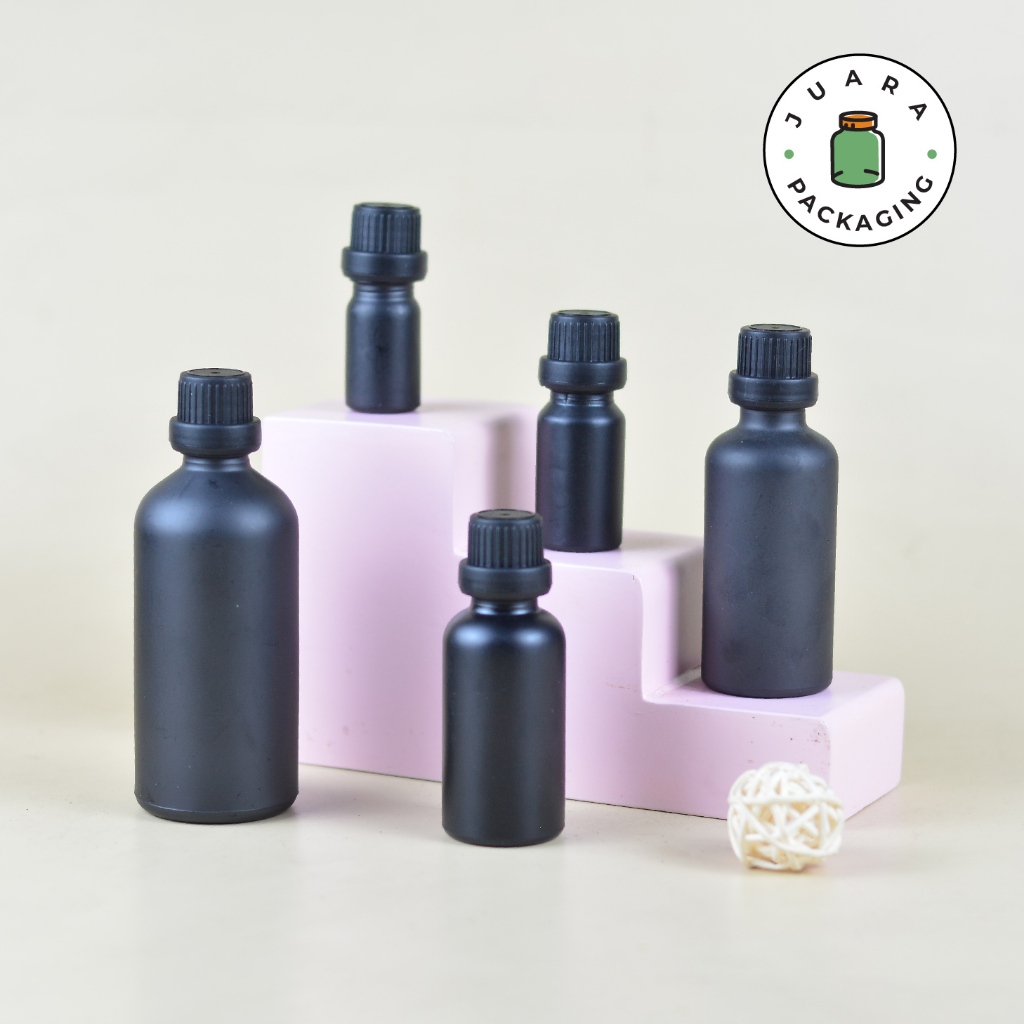 Jual Botol Kaca Hitam Doff 5ml 10ml 30ml 50ml 100ml – Dropper Tetes ...
